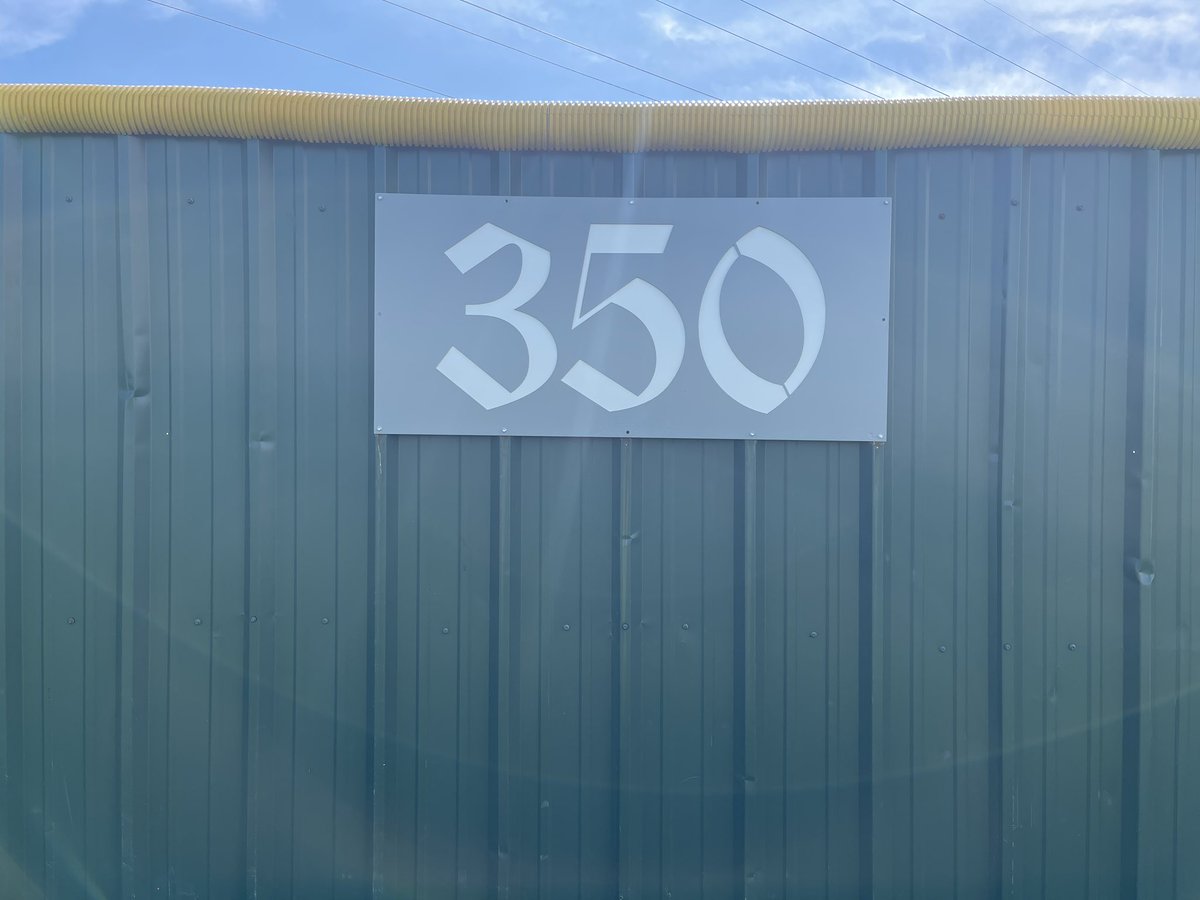 A big thanks to S &amp; T Manufacturing and former Indian Centerfielder Jonathan Tolbert for getting our distance signs looking brand new again! Also a big thanks to the best Maintenance team in Catoosa, Matt Stout and Tony Martray for getting these beast off the fence and back on!