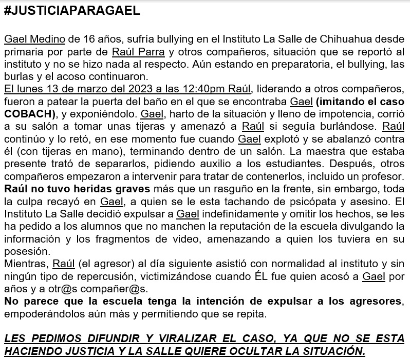 77whns0isk's tweet photo. #justiciaparagael
#bullying #altoalbullying #justicia https://t.co/m5I8eGQfTc