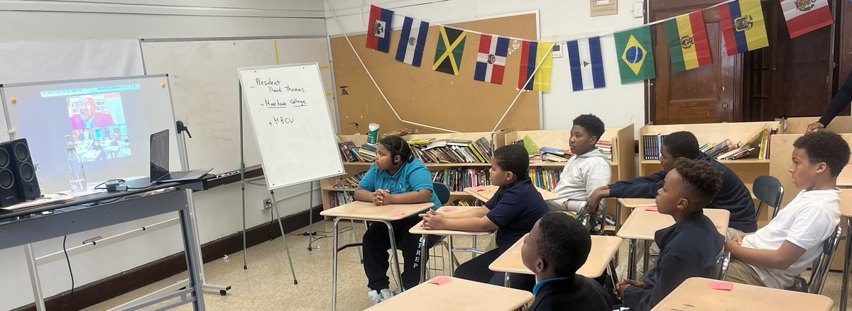 Our fifth grade young men learned about HBCUs from <a href="/Morehouse/">Morehouse College</a> President David Thomas during Black History Month!