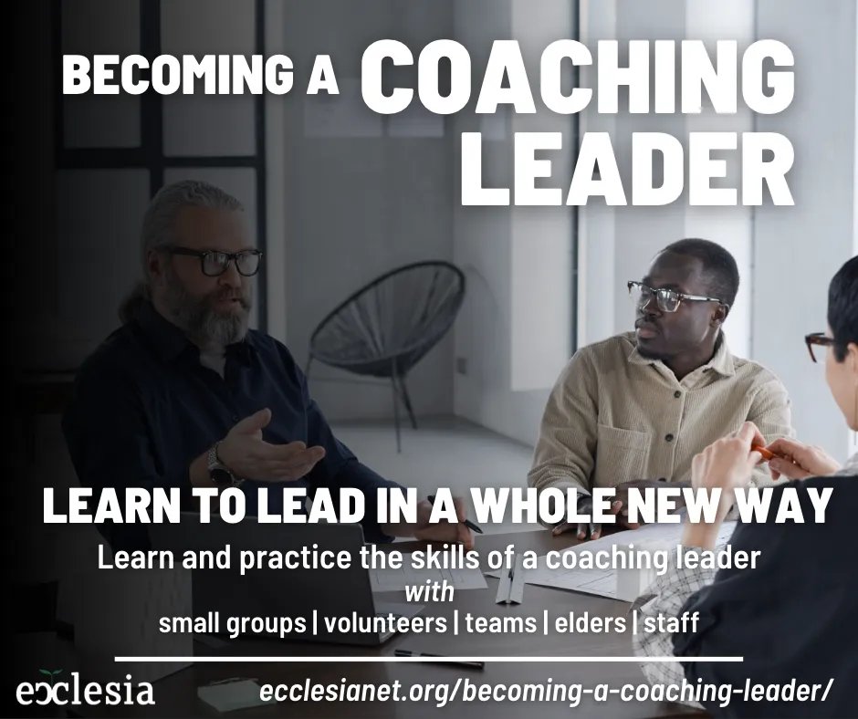 Learn &amp; practice the skills of a coaching leader! We’ll explore &amp; develop the basic mindset used in coaching and apply them to the local church setting.
Specific ministry areas explored:
small groups
volunteers
teams
elders
staff 
Find out more: buff.ly/3yDM1H6