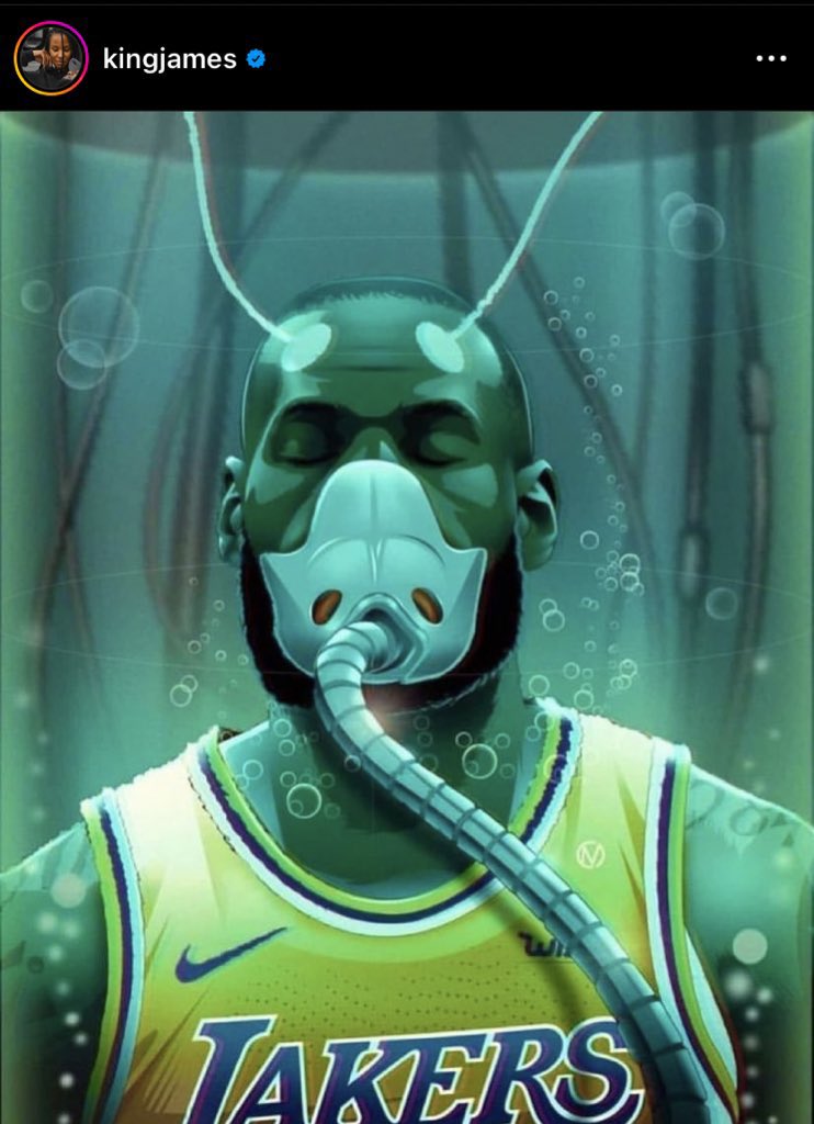 PasionBasketNBA's tweet image. La última publicación de LeBron James en Instagram: 

“👑⏳….”