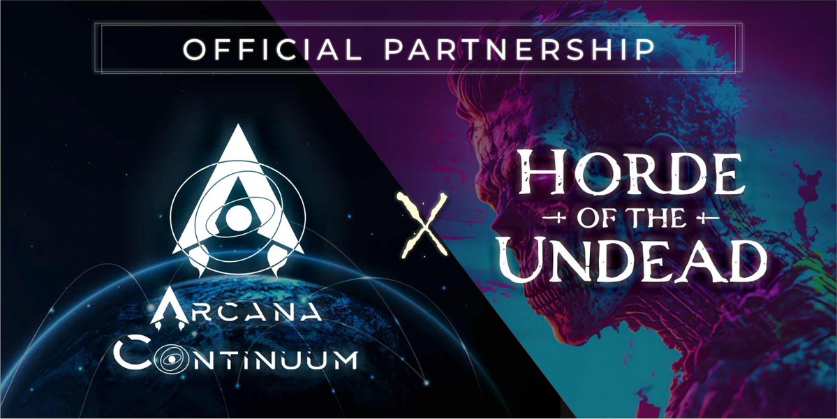 Attention, pilots!
Other galaxies have made contact with the Arcana Continuum!

<a href="/horde_ai/">Horde of the Undead</a> and Arcana will work towards empowering each other's communities &amp; WEB2/WEB3 gaming bridge that they are building.

Our holders will get access to Horde AI's node and custom tools!