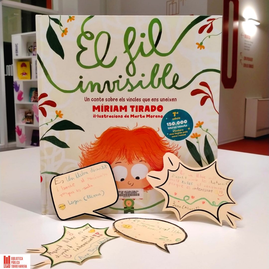 Avui els dos clubs de lectura de cicle mitjà de la biblioteca han comentat el "El fil invisible" de <a href="/miriamtirado/">Míriam Tirado</a> amb il·lustracions de Marta Moreno.
Aquest llibre ha creat un fil invisible que ha connectat cada grup. 

Fins a la propera sessió!😉

@ajtorrefarrera