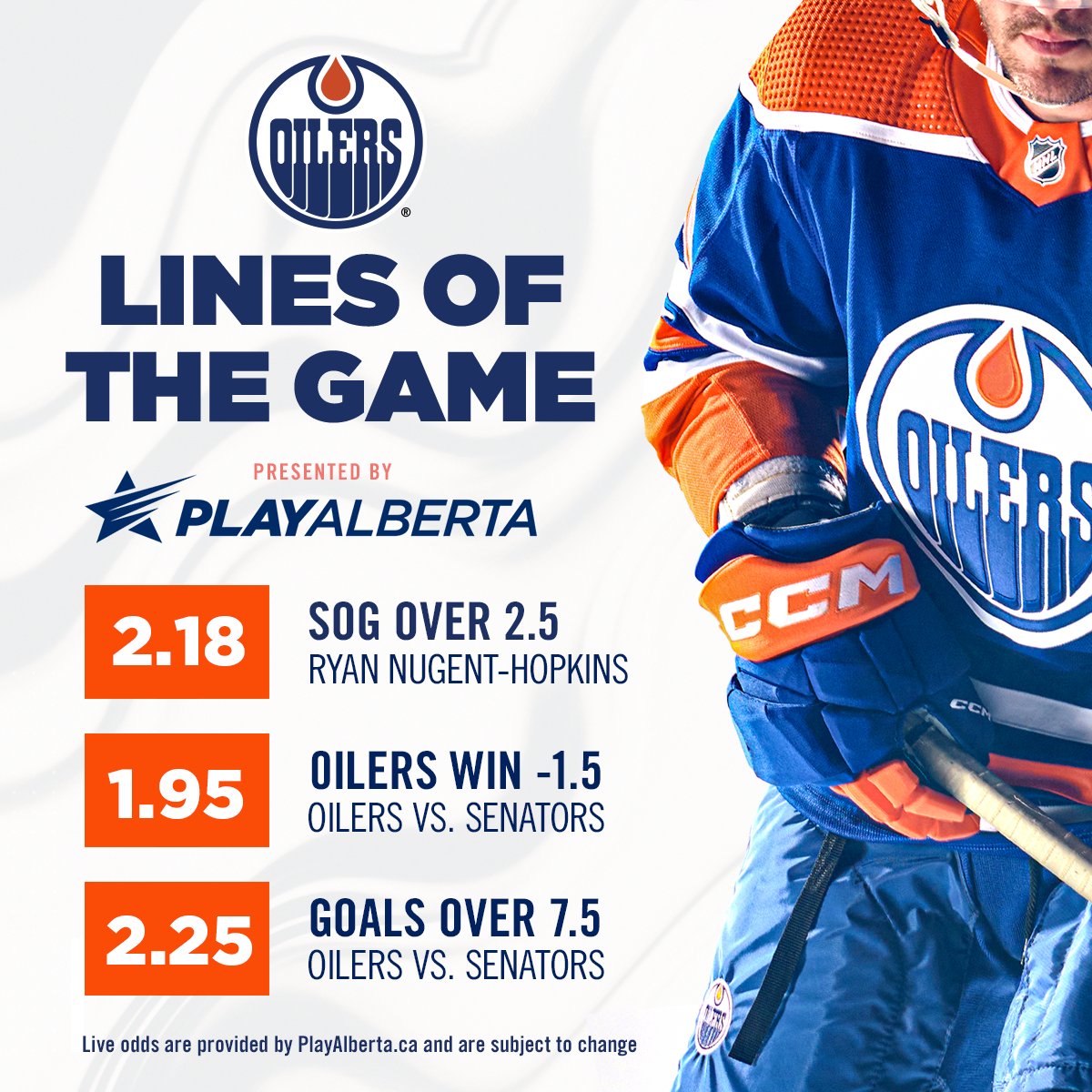 Edmonton Oilers on Twitter "We have your PlayAlbertaCA Lines of the
