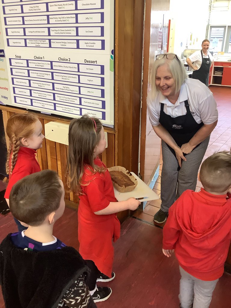APS_ELCC's tweet photo. Outstanding random Act of Kindness. The children made banana bread today and asked Miss Blair if they could make it for the dinner ladies because they always make them lunch. Amazing gesture. The dinner ladies were delighted. #Kindness @RenEdHWB https://t.co/RpBaH3qkQC