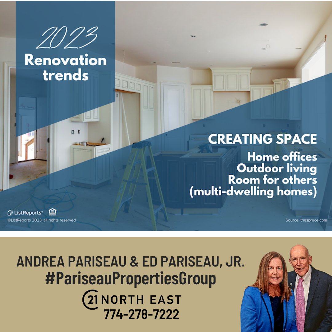 The last few years have changed how we use and fill our homes. 🏘️
#homeowner #homereno #renovation #homegoals #hometrends #hometips #homeinvestment #happyhome #Tuesdaytips #AndreaPariseau #EdPariseau #realtors #PariseauPropertiesGroup #realestate #C21NorthEast #theDSGal