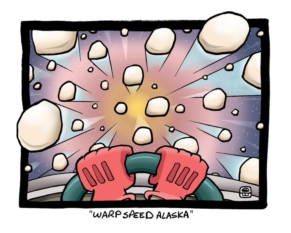 Road Weather Information Systems help transportation authorities like AKDOT&amp;PF make informed decisions on winter road maintenance. Research @uafengineering by @dr_traffic presents a novel approach for using RWIS as a road safety countermeasure.  #cartoonist  @907nuggets