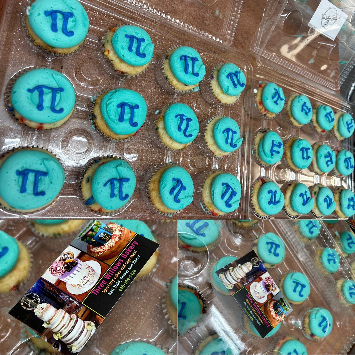 Lisa4Sh's tweet photo. 3/14/23 - aka Pi Day! Some of our MMS Math 8 students celebrated with cupcakes, cookies, &amp; pie… while also doing some MATH of course! Thanks to Three Willows Bakery for the Middie Blue Pi cupcakes!! @MidviewMiddle #WeAreMidview https://t.co/tE5qh0QbNJ