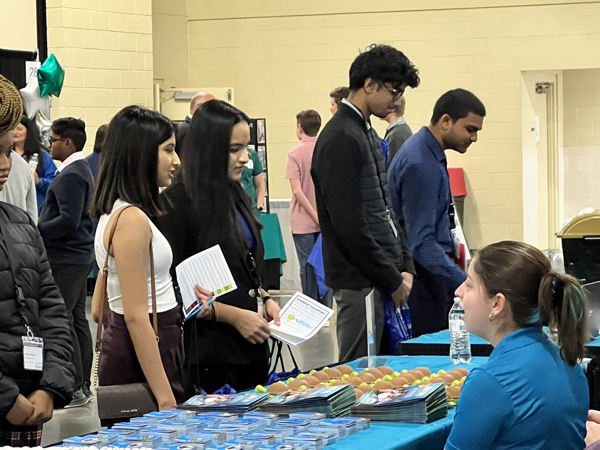 Students enjoy a day of networking at the Cabarrus County Career Connections Day. #c4day @cmhs_cte <a href="/CabarrusCTE/">Cabarrus County CTE</a> <a href="/CoxMillHS/">Cox Mill High School</a>