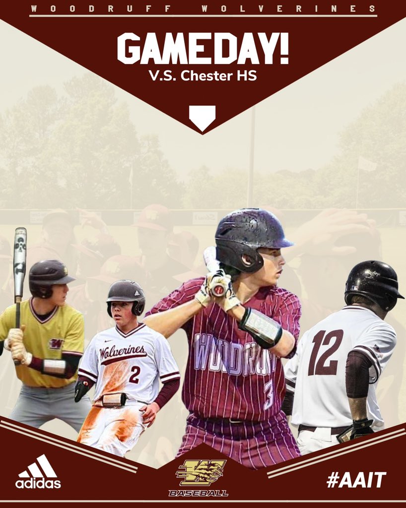 Woodruff_BSB's tweet photo. No place like home. #aait 

⚾️ Chester @ Woodruff 
6:00pm https://t.co/uu9efFvDM9