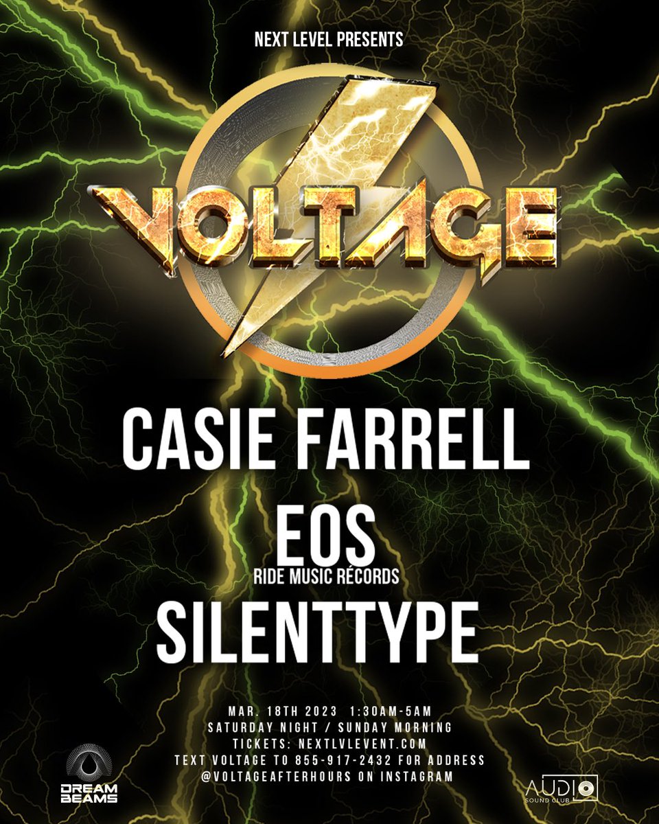 Saturday Night
1:30-5am
Tickets: NextlvlEvent.com