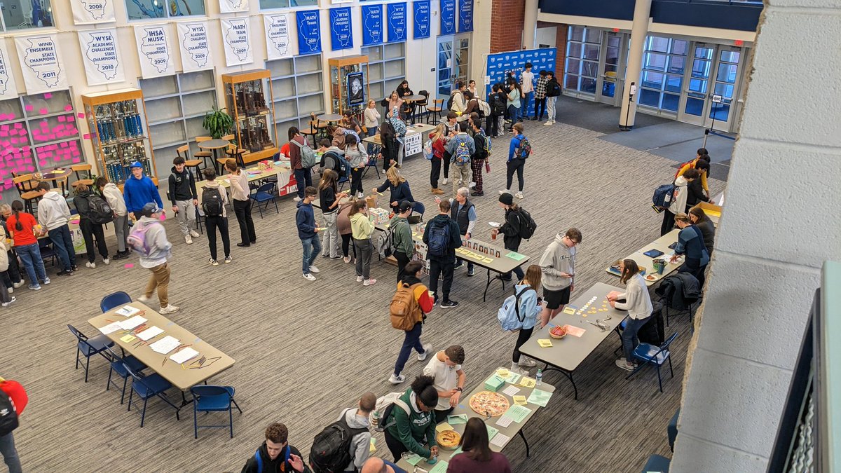 MrsGeltnerVHHS's tweet image. Another Pi Day Extravaganza in the books! 🤗  HUGE thank you to @VHHSMath dept, English dept, IT and parent volunteers for helping the event run so smoothly!  So satisfying to watch Ss have fun with math.. by choice! 🥧 #piday2023 #neverendingfun @D128Union @District128