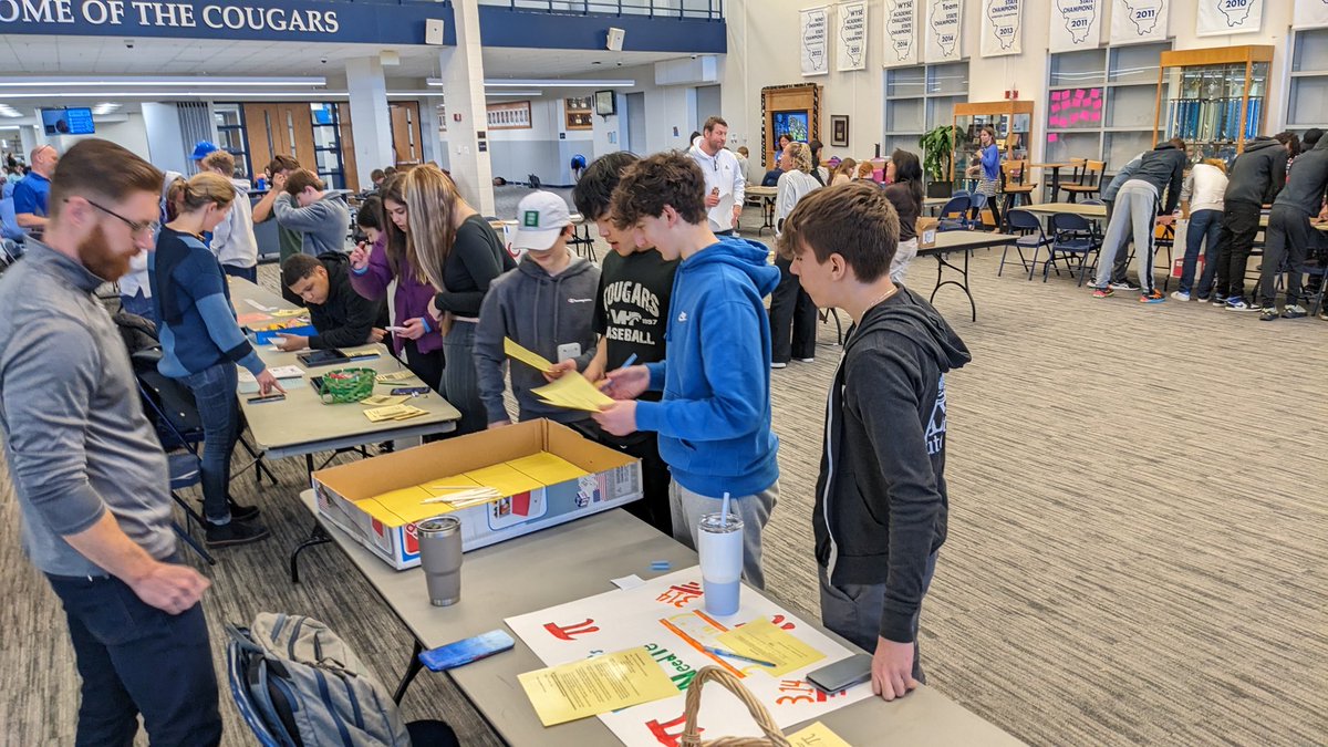 MrsGeltnerVHHS's tweet image. Another Pi Day Extravaganza in the books! 🤗  HUGE thank you to @VHHSMath dept, English dept, IT and parent volunteers for helping the event run so smoothly!  So satisfying to watch Ss have fun with math.. by choice! 🥧 #piday2023 #neverendingfun @D128Union @District128