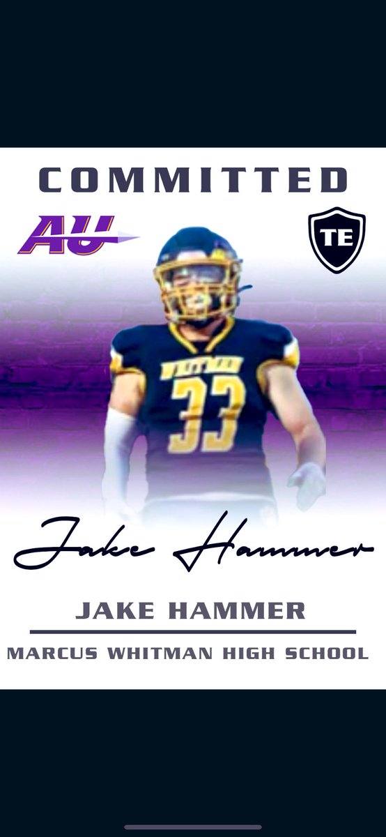 jakehammer33's tweet photo. For the next 4 years of my athletic and academic career I will be attending Alfred University! Thank you to everyone who helped and supported me along the way. Let's get to work! @Coach_Rankl @LB_CoachBona @MWCSDTweets https://t.co/7g83re1v6q