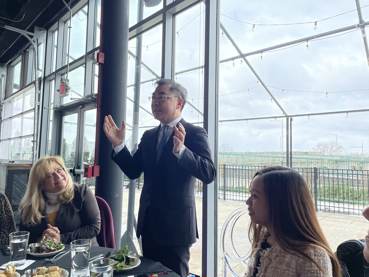 Welcome to the Hoopla in Dayton China Ambassador Huang Ping.  The eyes of the world are on Dayton. <a href="/fuyaousa/">Fuyao Glass America</a> <a href="/MCOhio/">Montgomery County, OH</a>  <a href="/DebbieLieberman/">Debbie Lieberman</a> <a href="/DaytonChamber/">Dayton Area Chamber of Commerce</a> <a href="/LoriKershner/">Lori Kershner</a>