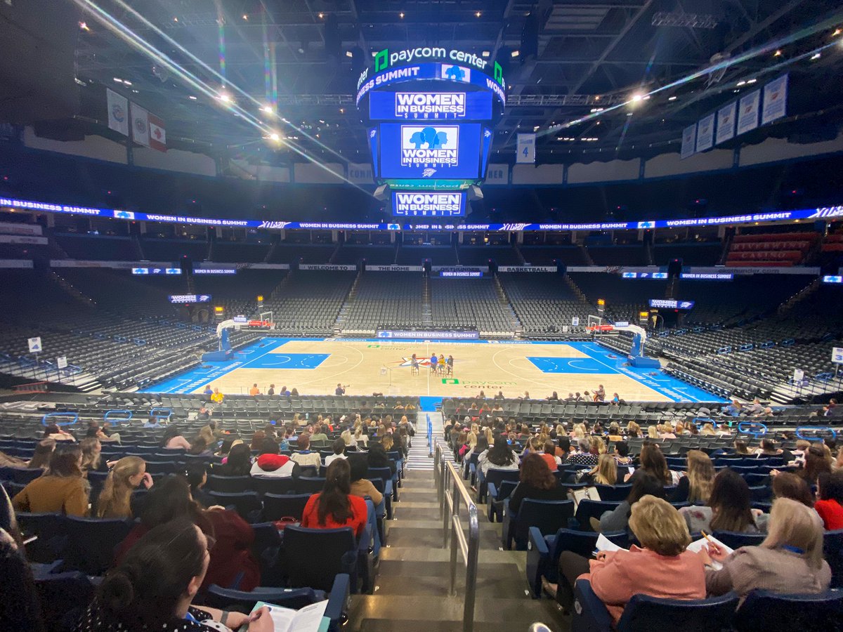 kristinsooner's tweet photo. Positive & uplifting day at the Women in Business Summit with the @okcthunder #WomensHistoryMonth #femalebusinessowners @Erikals7 @danetteleighton @REIOK #VESTHer https://t.co/YaA1aDKyYF