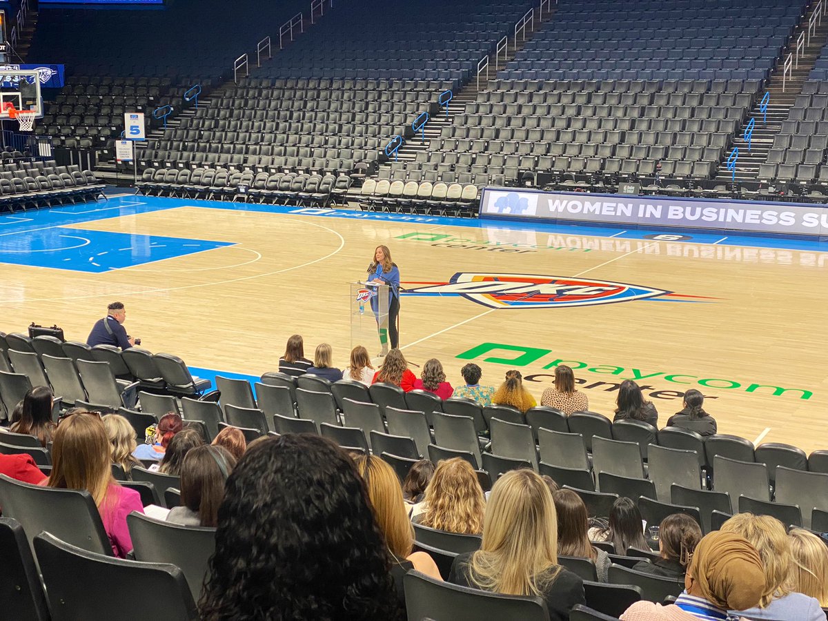 Positive & uplifting day at the Women in Business Summit with the @okcthunder #WomensHistoryMonth #femalebusinessowners @Erikals7 @danetteleighton @REIOK #VESTHer