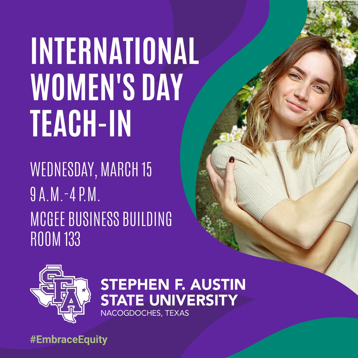 Enjoy great food and great women tomorrow!

Join us in supporting the Women's Teach-in on March 15! We'll be "where the sidewalk ends" on the other side of campus - between McKibben and Liberal Arts - between 11am and 12:30pm (or sellout).