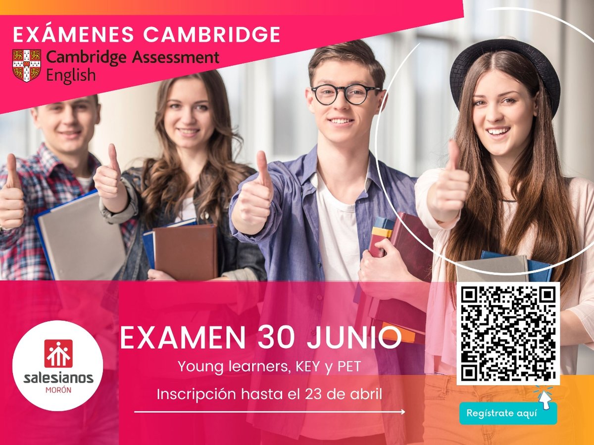 #Colegio | ¡EXAMÍNATE CON NOSOTROS! Obtén tu certificado: Young Learners (Starters, Movers y Flyers), Ket (A2), Pet (B1). Los candidatos podrán hacer la inscripción a través del siguiente formulario docs.google.com/forms/d/e/1FAI…