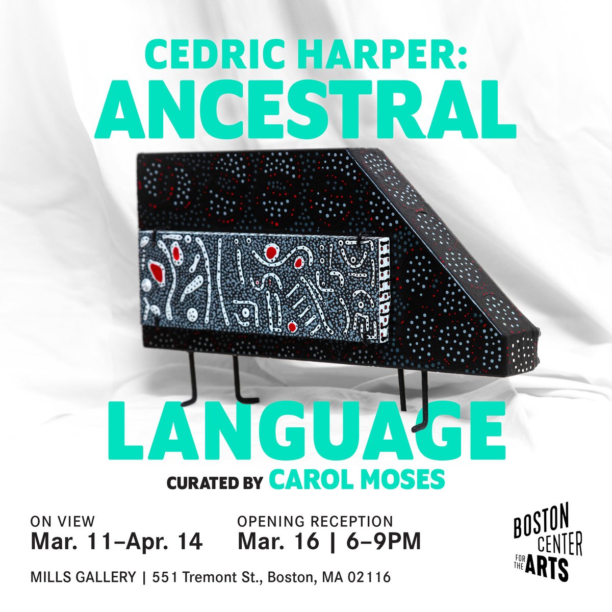 ArtsinBoston's tweet photo. The opening reception for "Cedric Harper: ANCESTRAL LANGUAGE" is this Thursday!

In this exhibit, Boston poet-artist Cedric Harper creates an immersive environment that takes the form of a forest of vertical artworks. 
https://t.co/xkErMEyKgI https://t.co/4LelngiunK