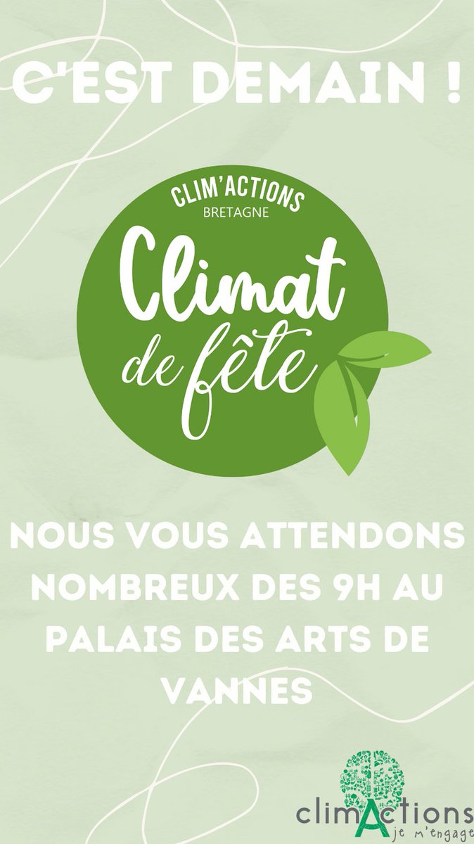 A demain pour Climat de fête !
#Vannes #climat