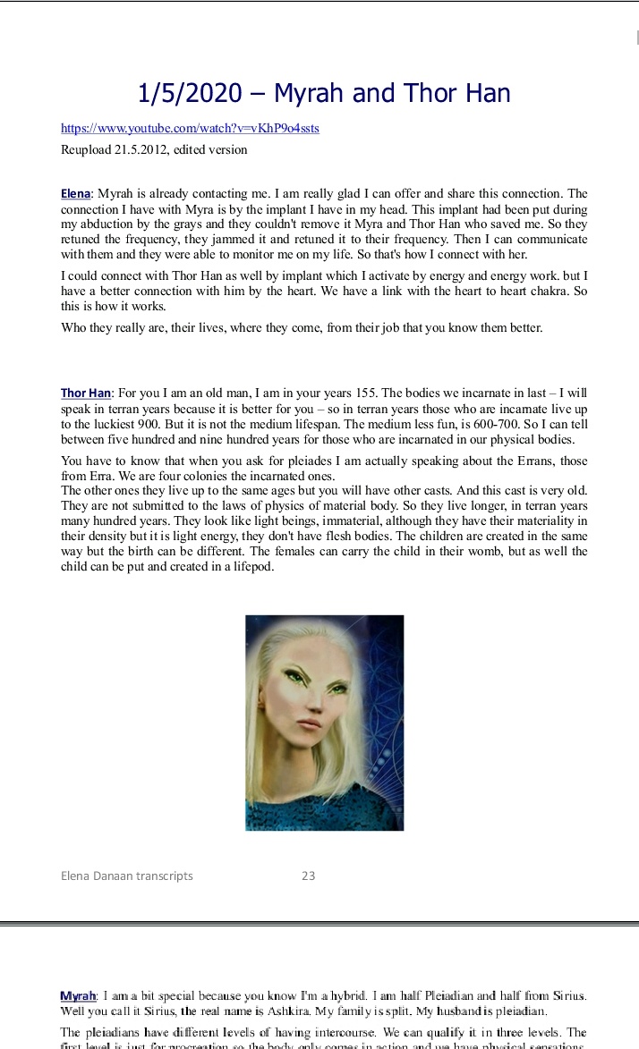 nialun6u's tweet photo. Elena Danaan has met Hybrid women of Myrah and Thor Han since 2012 which I got via google but this page and some important information were missing when I bought her public book. https://t.co/4MCAAvi338