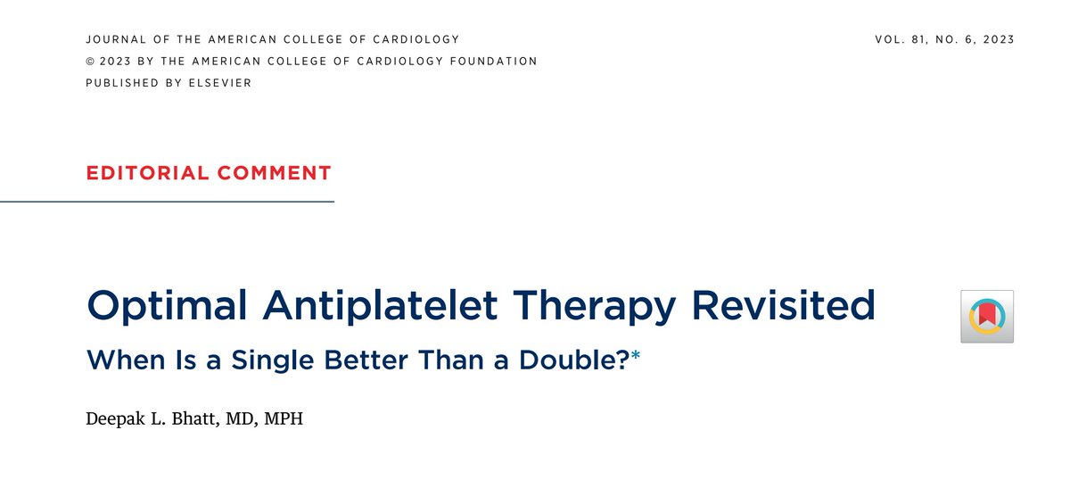 FeliceGragnano's tweet image. "Though perhaps even then, antiplatelet therapy will be unlike largely #algorithmic lipid-lowering therapy, and very #individualized decision-making will remain necessary." @DLBHATTMD @JACCJournals 💊⤵️

sciencedirect.com/science/articl…

#CardioTwitter #MedTwitter #CardioNerds #CardioEd