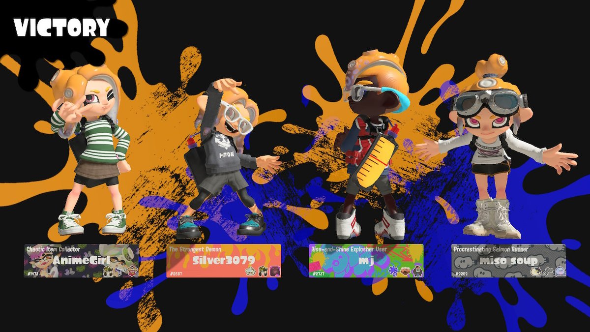 AnimeGirlSplats's tweet photo. Good game dude! @silverado3079 #Splatoon3 #NintendoSwitch https://t.co/nghuLl4Taa
