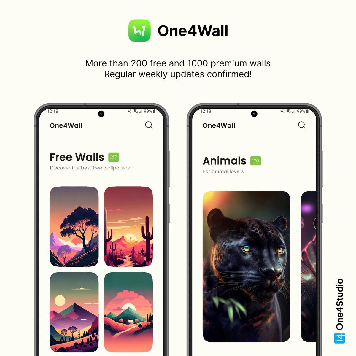 One4Studio's tweet photo. One4Wall is live on Google Play!

https://t.co/TSbXmkLxQC

Retweet this tweet, download the app, leave a nice review in the next 48h + send us a DM with a screenshot of your review, and we will send you one Premium collection for free! 

Tell us what you think in the comments! https://t.co/d8GCqaYoGn