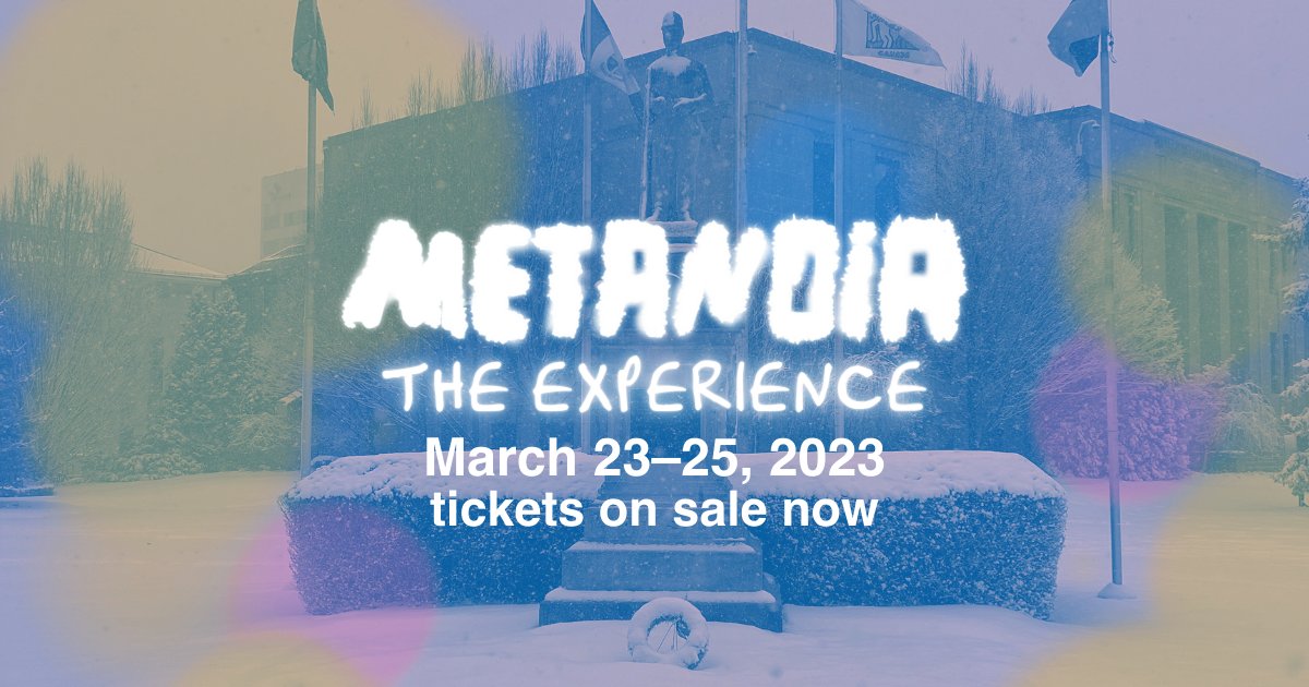 suitcaseinpoint's tweet photo. Tickets are now on sale for Metanoia: The Experience 💫

Journey through a guided tour to site-specific audio, visual and performance installations that will invite you to momentarily re-imagine a variety of public spaces in @dt_stcatharines

For tickets: https://t.co/rhT6HtEwNj https://t.co/BM0dJYrZUx