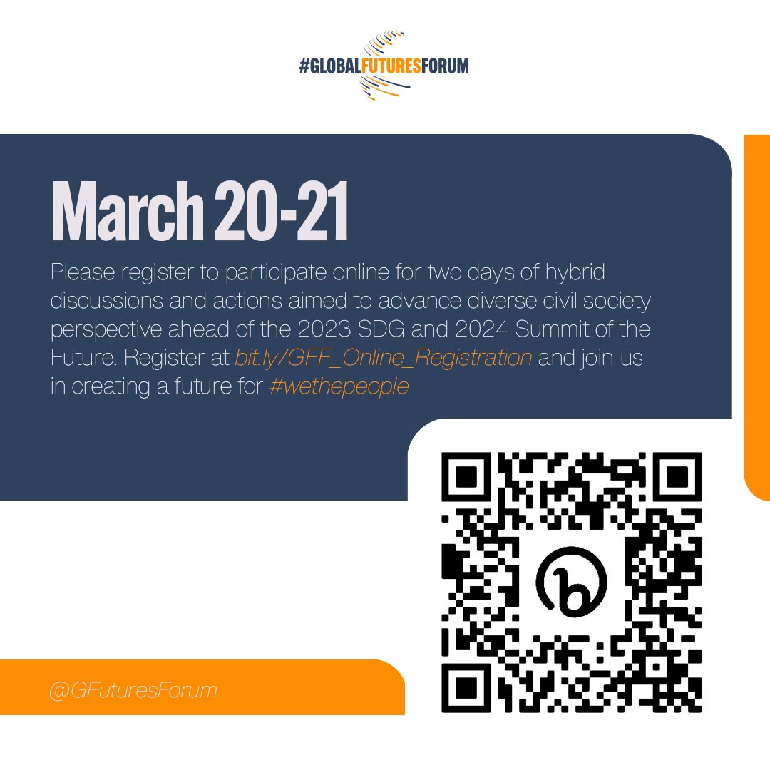 c4unwn's tweet photo. It's just 6 days to the #GlobalFuturesForum  - a unique opportunity to learn from diverse perspectives, share experiences, and build networks for a better future. Join us and be part of the conversation. #GlobalFuturesForum https://t.co/59gk0SRNwz