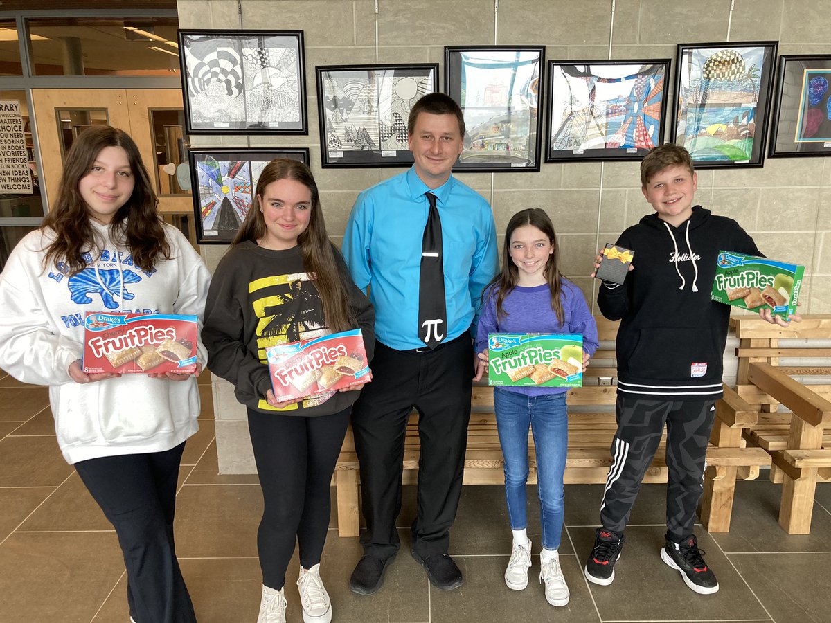 Congratulations to the winners of the π reciting competition today! The winning student from the 6th grade recited 172 digits!