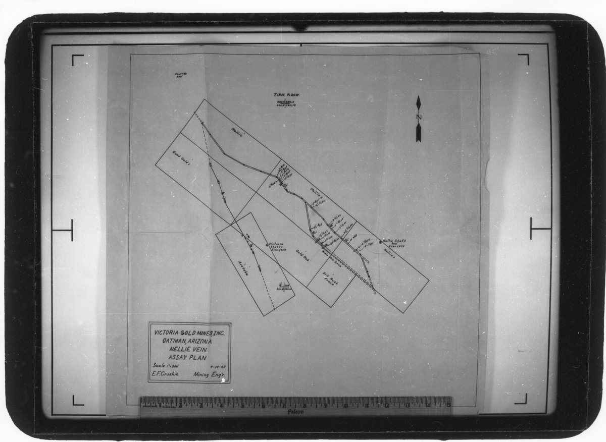 minemaps's tweet photo. Here is another map from #Arizona. This one is a #GoldMine from Oatman showing some workings through the Nellie Vein. #HardRock #NorthArrow
Check out other Arizona maps in our database: https://t.co/RtdslIbSKf https://t.co/bpgi1Gsbr0