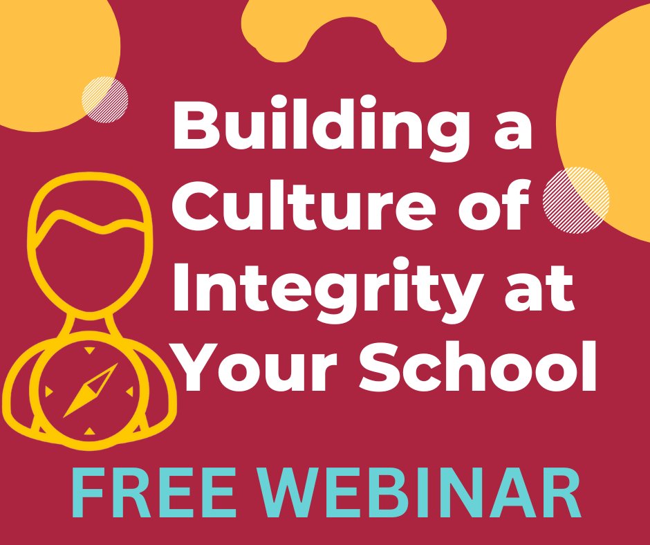 CharacterDotOrg's tweet photo. Learn how to create a culture of integrity in your school! Join Dr. Debra Cohen on March 16 as she introduces how to equip students to do the right thing.
https://t.co/nGRlX17vhc #respect #honesty #integrity #haveintegrity https://t.co/Fg23nzot18