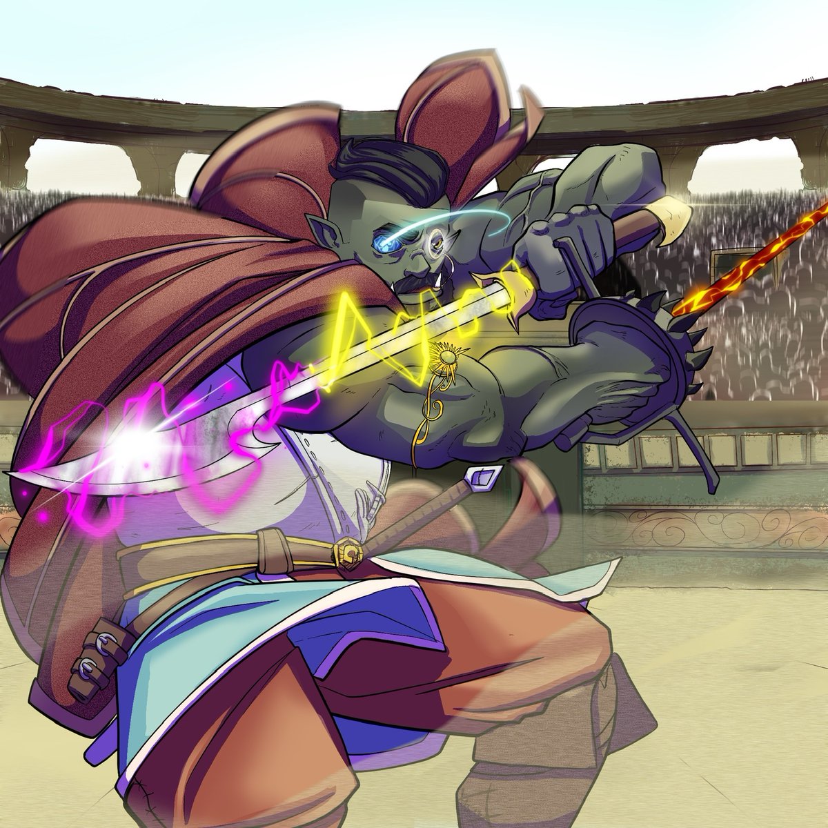 strudel1000's tweet photo. Been a while since I posted, have some art of my bbygirl Noala about to fuck someone up
Art by the talented @blackorc_art ‼️ https://t.co/yhLzUVO7dj