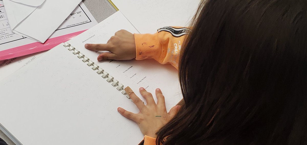 MonninBrent's tweet photo. During Chestnut Elementary schools Helping Hands Club, students learn about visual impairments and how to read in Braille https://t.co/X9myPMbd5i