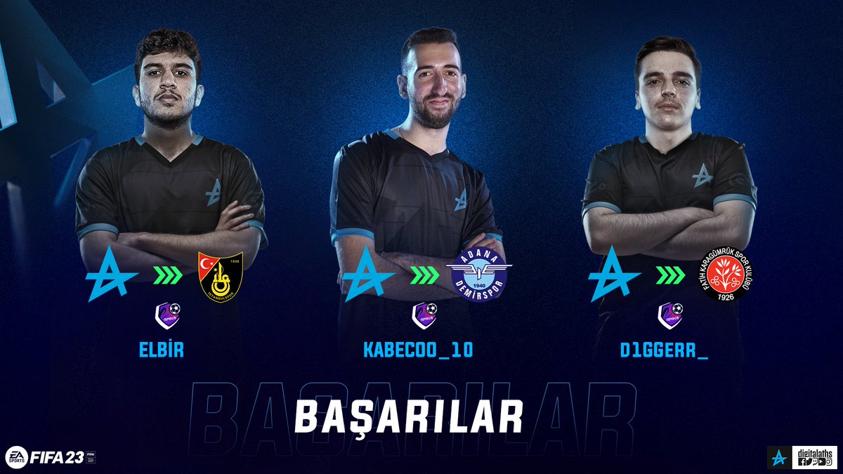 15 Mart’ta başlayacak eSüperLig’de mücadele edecek olan FIFA oyuncularımız <a href="/ahmetar1kbudak/">Ahmet Tarık Budak</a>, <a href="/Kabecoo_10/">Kami Mergen</a> ve <a href="/ArdaElbirr/">Arda</a>’e başarılar diliyoruz! 🔥