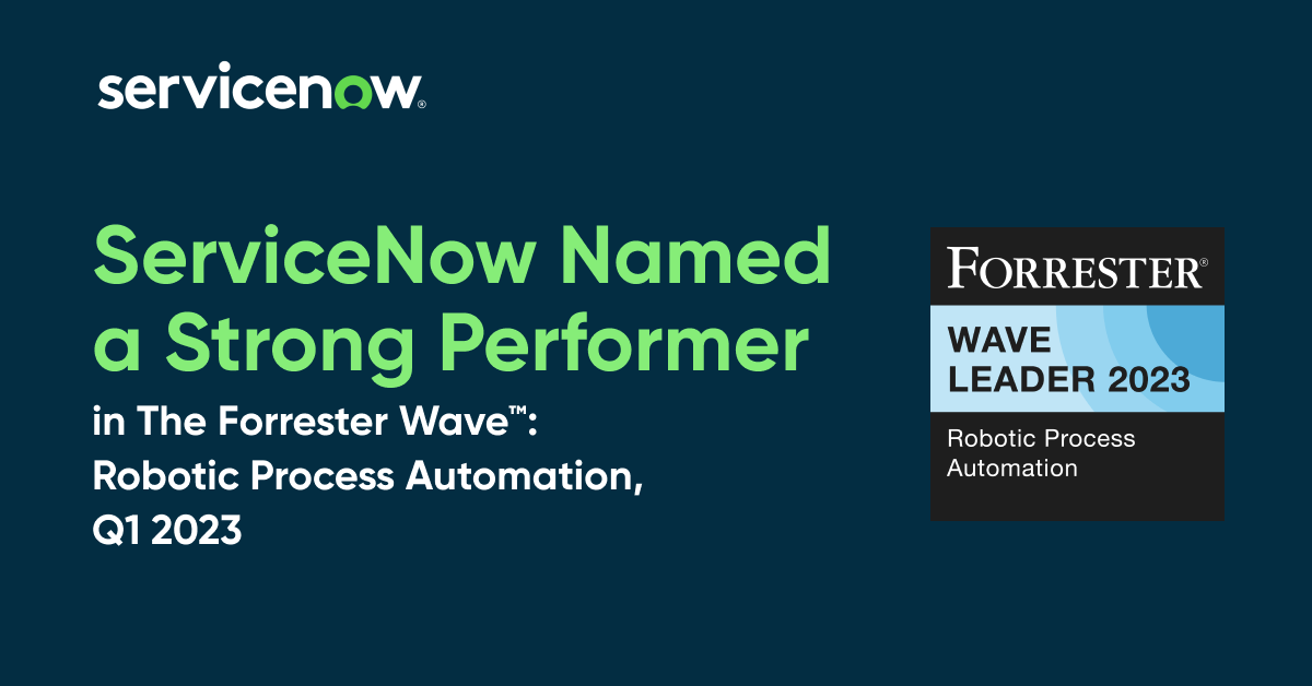venguy's tweet photo. In our first year of entry, @ServiceNow has been named a Strong Performer in The Forrester Wave™: Robotic Process Automation, Q1 2023! Learn more about our industry-recognized Automation Engine solution: https://t.co/Wn6b5CVgjn https://t.co/MJKZFwqFL2