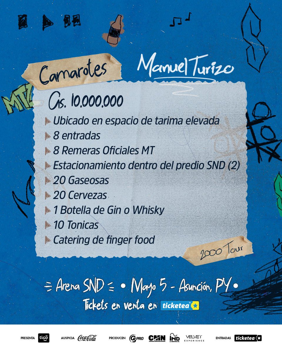 G5pro's tweet photo. Vamo' a pasar un buen rato
Si quieres después nos enamoramos🫦🥵
🔥MANUEL TURIZO en 🇵🇾
🗓️ 5/Mayo
📍SND
➕Info Camarotes 0981642000
🎟️ Entradas @ticketeapy
👉Beneficios
🔹Tarjetas Itaú 10% Dto.
🔹Tigo Money 15 % Dto. Online
#ManuelTurizoPy #2000Tour https://t.co/3mvC9zzEQd
