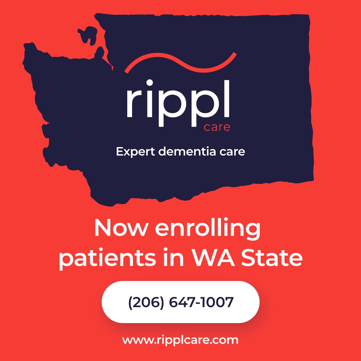 Hello Washington! 👋

Welcome to Rippl Care. We’re excited to announce we are now accepting patients in our home state of Washington offering comprehensive, wrap-around care for seniors with mental and behavioral health needs.  A 🧵:
