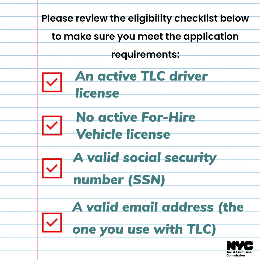 NYC TLC on Twitter "The application period for the 600 TLC Driver Only