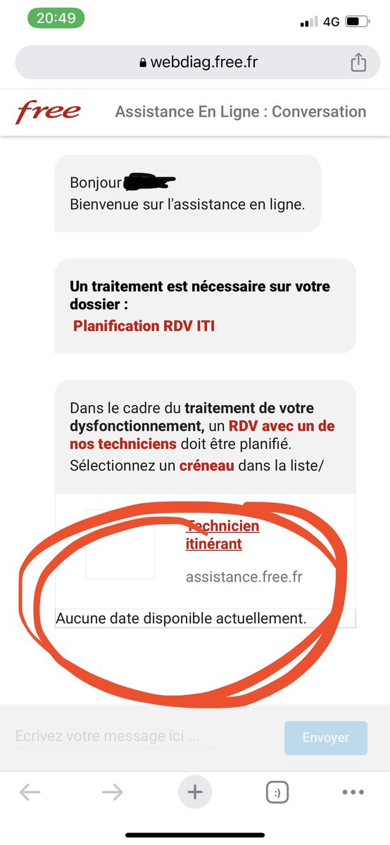 Y0Z4M's tweet photo. @Freebox merci pour la gestion automatisée au 3244 des incidents de ligne mais comment fait-on lorsque le ticket demande la prise de RDV et que le résultat est : #workFromHome https://t.co/6n7IsRHI6X