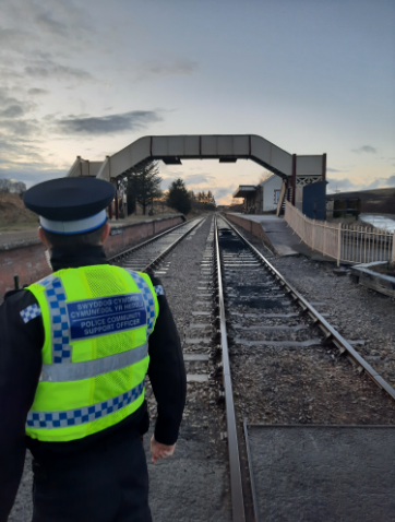In response to suspicious and concerning behaviour made by a member of the public, #CSO446 and #CSO494 have been patrolling the #Blaenavon Line area this evening between Blaenavon Railway station, Big Pitt and the surrounding area! #ReassurancePatrols #NPT #ProtectandReassure