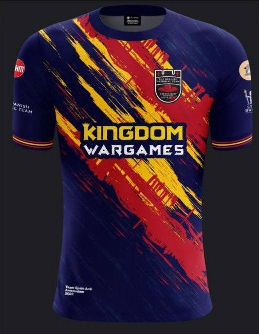 Ya tenemos aquí los modelos de las camisetas del TEAM SPAIN de AoS!
Con un diseño espectacular y confeccionadas con tejido técnico sintético.
Este año hay la posibilidad de que podáis adquirir este modelo para jugar vuestros torneos o simplemente para lucirla en la calle.