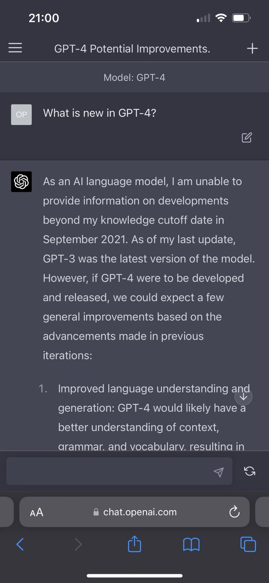 Maybe GPT-4 forgot to update itself 🤔