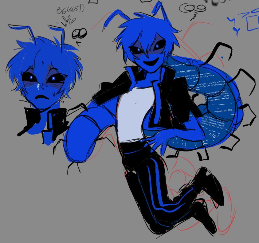 「Tw// BugSilly Bluescreen Bug #oc #origin」|💡Audie!!!!!🖌@ Commissions openのイラスト