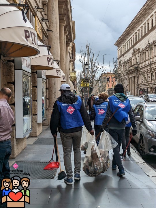 Retake_Roma's tweet photo. Prendersi cura di #Roma vuol dire anche prendersi cura di chi ci abita e coinvolgere chi la conosce per la prima volta. Alle parole, preferiamo i fatti: per questo esiste #RetakeSolidale, un progetto concreto e in cui crediamo molto. #ambiente #volontariato #siamocomunità https://t.co/l0M3t76Rz2