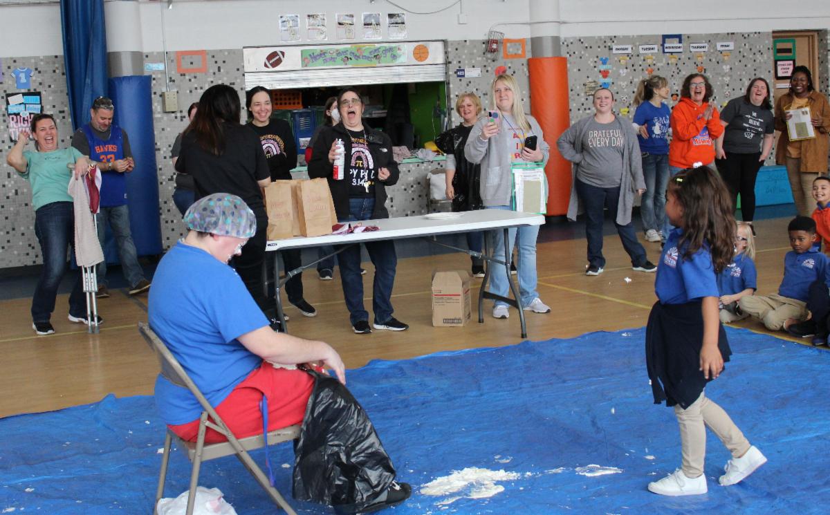 hsayoungstown's tweet photo. HAPPY PI DAY!!!  We had a blast Pieing the teachers!  More pics to come, but we couldn't end the day without giving you a glimpse of sheer delight we ALL had! #weareconcept #piday #pieday #hsay #youngstown #publiccharter #pieintheface https://t.co/r2aJpiCowf