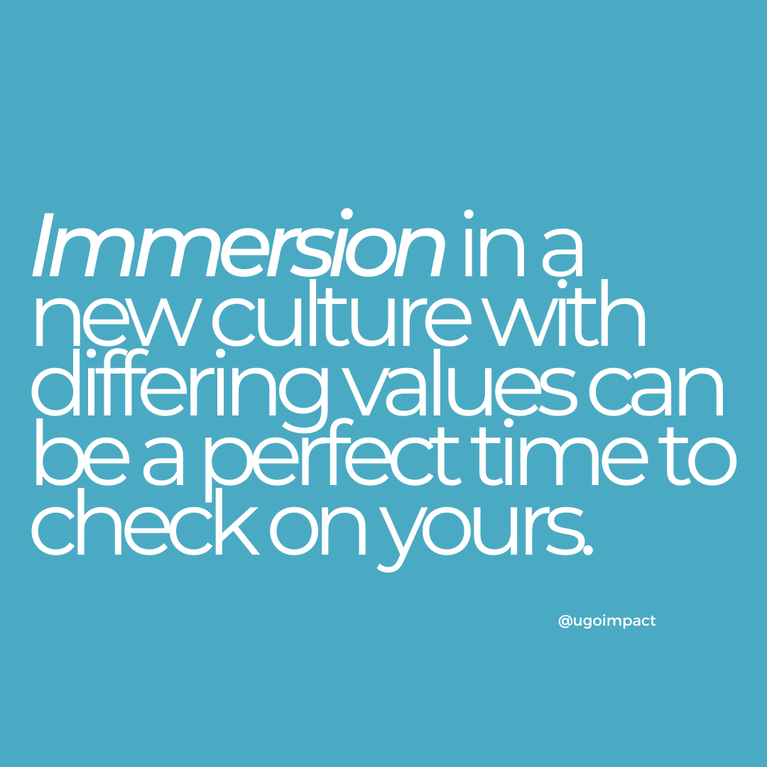 UGOImpact's tweet photo. Immersion in a new culture with differing values can be a perfect time to check on yours.  Coaching while abroad is an incredible opportunity to reflect your values and the life you want to be living.⁠
⁠
Learn more at https://t.co/h3ZmG70ZxW⁠

#UGOimpact https://t.co/5uZl2b81OT