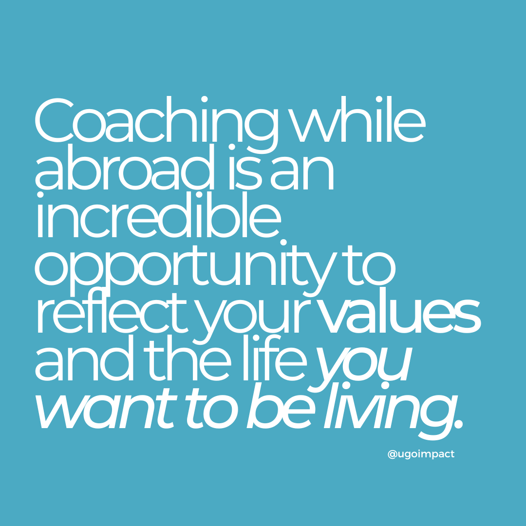 UGOImpact's tweet photo. Immersion in a new culture with differing values can be a perfect time to check on yours.  Coaching while abroad is an incredible opportunity to reflect your values and the life you want to be living.⁠
⁠
Learn more at https://t.co/h3ZmG70ZxW⁠

#UGOimpact https://t.co/5uZl2b81OT